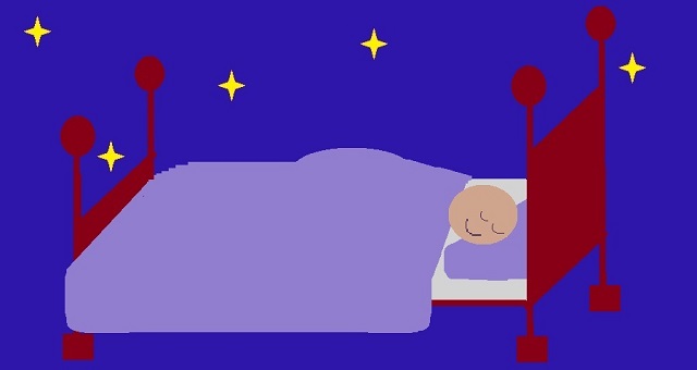 graphic of person sleeping